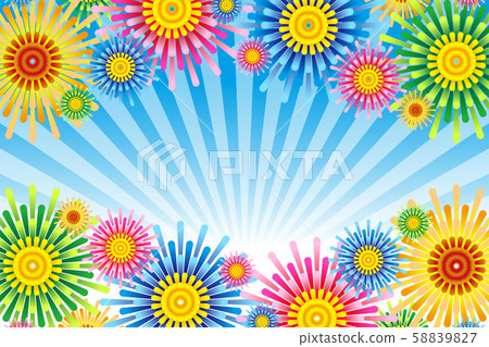 Vector illustration background wallpaper, colorful, concentrated lines, effect lines, radial, flowers, flower, free material, free size, Vector illustration background wallpaper, colorful, concentrated lines, effect lines, radial, flowers, flower, free material, free size, 58839827