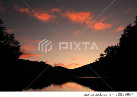 Swamp sunset 58839904