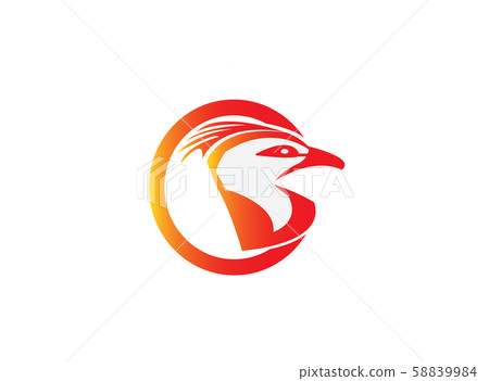 Eagle head in a circle for logo design illustration 58839984