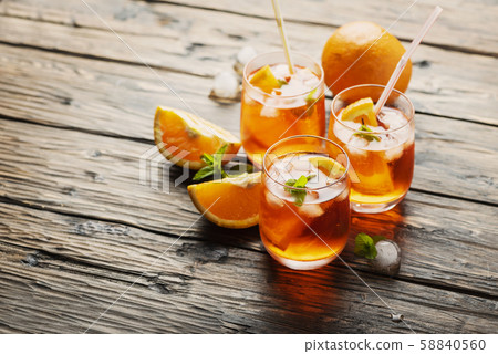 Aperol Spritz with orange 58840560