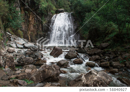 Korbu Waterfall at Lake Teletskoye Korbu Waterfall at Lake Teletskoye 58840927