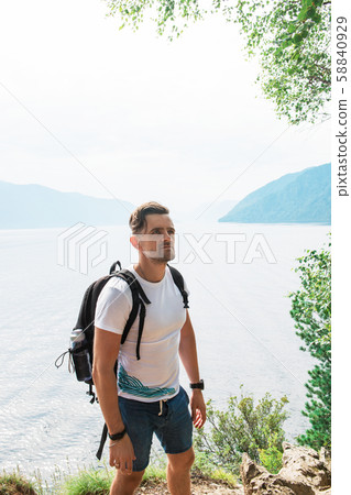 Teletskoye lake in Altai mountains Teletskoye lake in Altai mountains 58840929