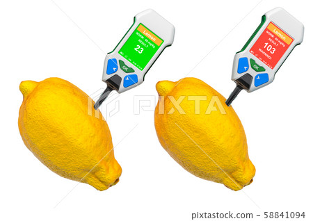 Nitrate testers with lemons 58841094