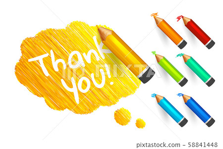 Sketch banner drawn with cartoon color pencils 58841448