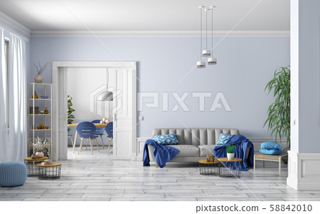 Interior design of modern scandinavian apartment, 58842010