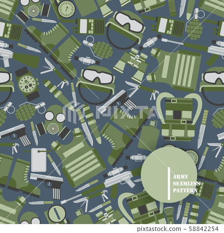 Military seamless pattern, vector illustration.... - Stock Illustration ...