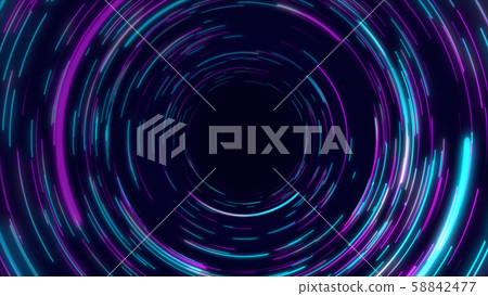 Blue and purple abstract circular radial lines background. 58842477