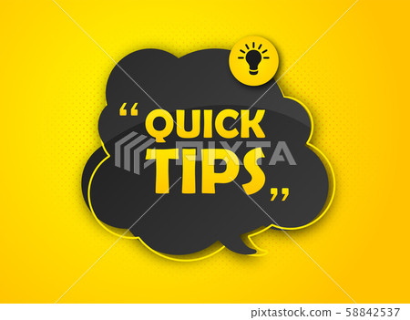 Useful quick tip. Trick suggesting advice and help 58842537