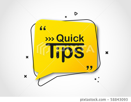 Useful quick tip. Trick suggesting advice and help 58843093