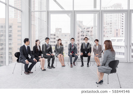 Business image Chair sitting Exchange of opinions Workplace improvement Work style reform Business image Chair sitting Exchange of opinions Workplace improvement Work style reform 58844546