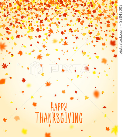 Thanksgiving day background with autumn leaves Thanksgiving day background with autumn leaves 58845005