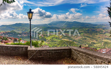 Aerial panorama of San Marino 58845424