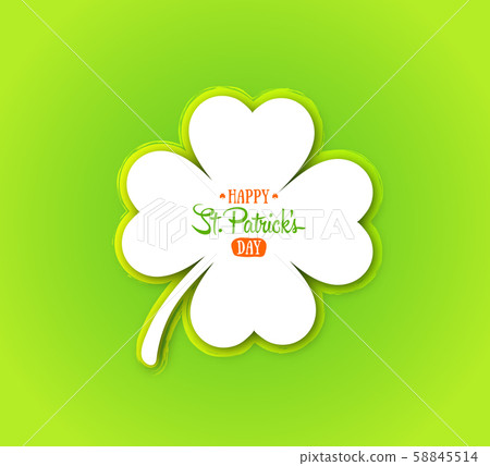 Holiday Saint Patrick s Day. Quatrefoil clover 58845514