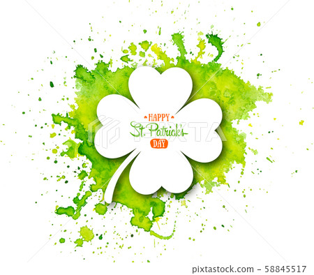 Holiday Saint Patrick s Day. Quatrefoil clover 58845517