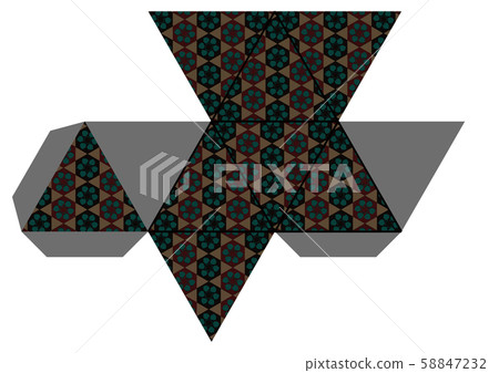 Development of the regular octahedron 58847232
