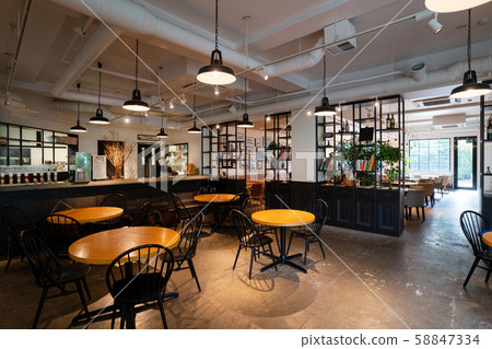 Restaurant cafe interior image Restaurant cafe interior image 58847334