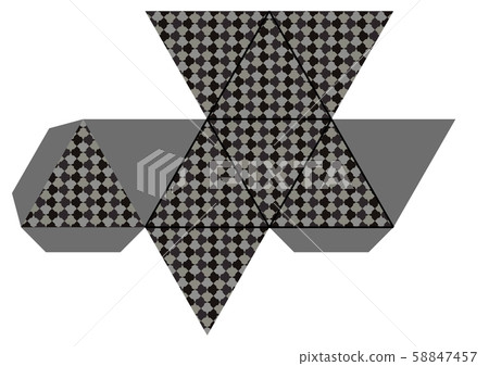 Development of the regular octahedron Development of the regular octahedron 58847457