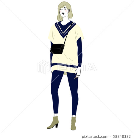 A young lady who makes a meeting 58848382