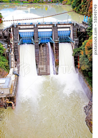 Takato dam in autumn 58849749