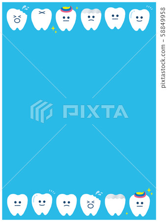Tooth frame 1 vertical - Stock Illustration [58849958] - PIXTA