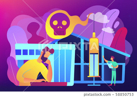 Drug rehab center concept vector illustration. 58850753