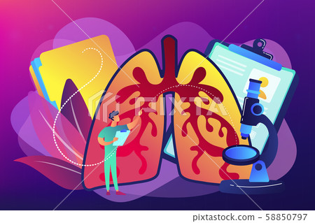 Obstructive pulmonary disease concept vector illustration. 58850797