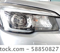 A beautifully shaped car headlights 58850827