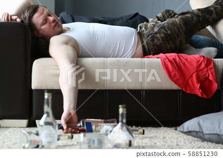 Drunk male in flat 58851230