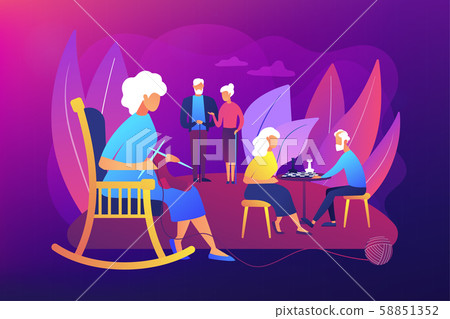 Activities for seniors concept vector illustration Activities for seniors concept vector illustration 58851352