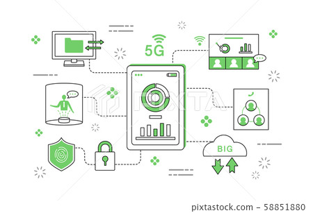 5G Line Illustration10 58851880