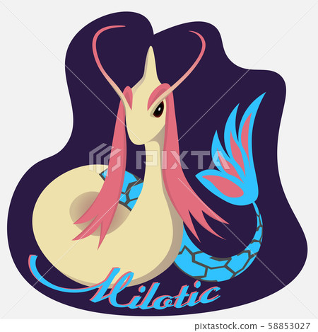pokemon go sea dragon milotic logo on ultraviolet background pokemon go sea dragon milotic logo on ultraviolet background 58853027
