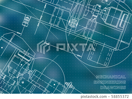 Backgrounds of engineering subjects. Technical illustration. Mechanical engineering 58855372