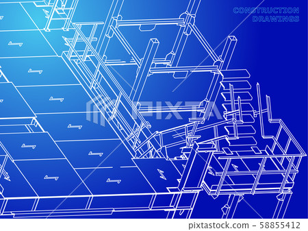 Backgrounds of engineering subjects. Technical illustration. Mechanical engineering 58855412