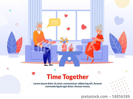 Senior Married Couple Rest at Home Flat Poster Senior Married Couple Rest at Home Flat Poster 58856389