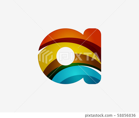 Letter A logo business icon design. Minimal flowing concept. Letter A logo business icon design. Minimal flowing concept. 58856836