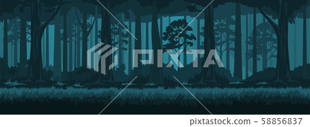 Summer night forest 58856837