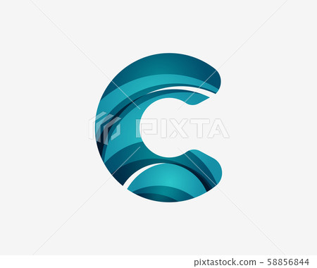 Letter C logo business icon design. Minimal flowing concept. 58856844
