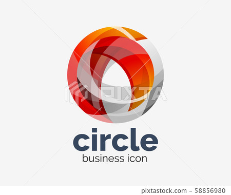 Circle abstract design logotype, round vector logo design template, internet icon with twist or Circle abstract design logotype, round vector logo design template, internet icon with twist or 58856980