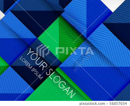 Business squares background design template composition. Glossy shiny rectangle shapes with option 58857034