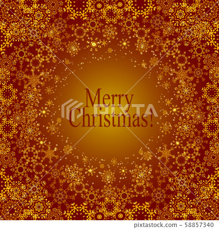 Merry Christmas gold glittering lettering design. 58857340