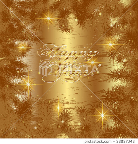 Merry Christmas gold glittering lettering design. 58857348