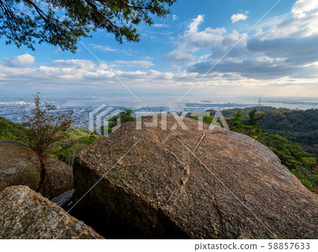 Rokko mountain, Mt. Arachi, view from Kuroiwa Rokko mountain, Mt. Arachi, view from Kuroiwa 58857633