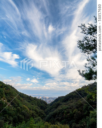 Rokko mountain range, view from Mt. Rokko mountain range, view from Mt. 58857680