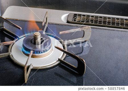 Gas stove (with fire) 58857846