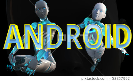 Android Future Concept 3D Illustration Android Future Concept 3D Illustration 58857992
