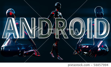 Android Future Concept 3D Illustration 58857994