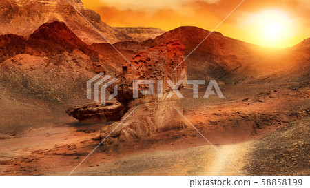 Sunset in Timna Park 58858199