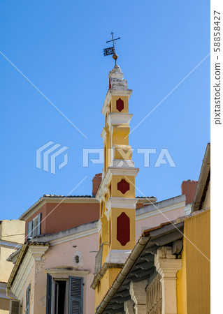 In the streets of Kerkira, the capital of Corfu 58858427