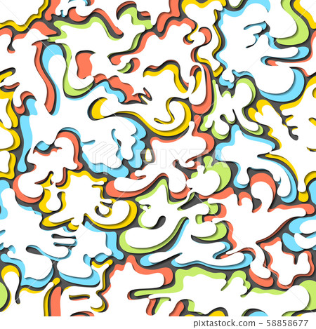 Seamless pattern with smooth geometric shapes 58858677