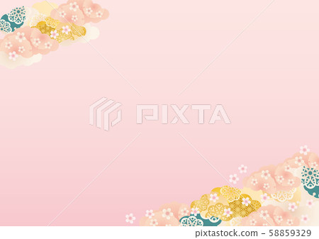 背景資料櫻桃花和雲-1 背景資料櫻桃花和雲-1 58859329
